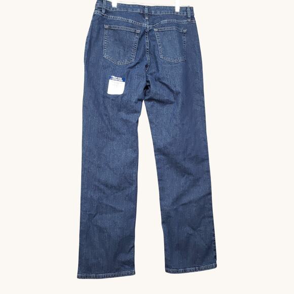 NWT Lee Riders Womens Bootcut Jeans 12 Medium Dark Indigo Blue Deep Dye 30x29 - Picture 2 of 14